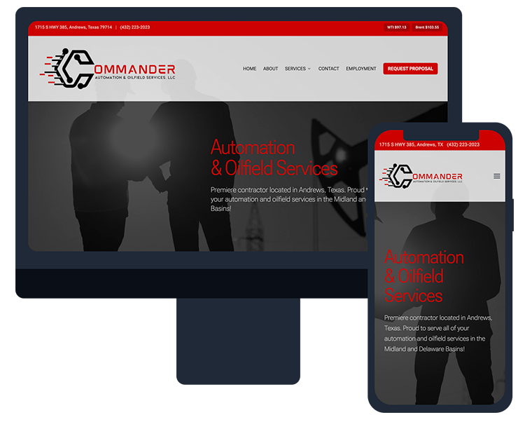 Website for Commander Automation
