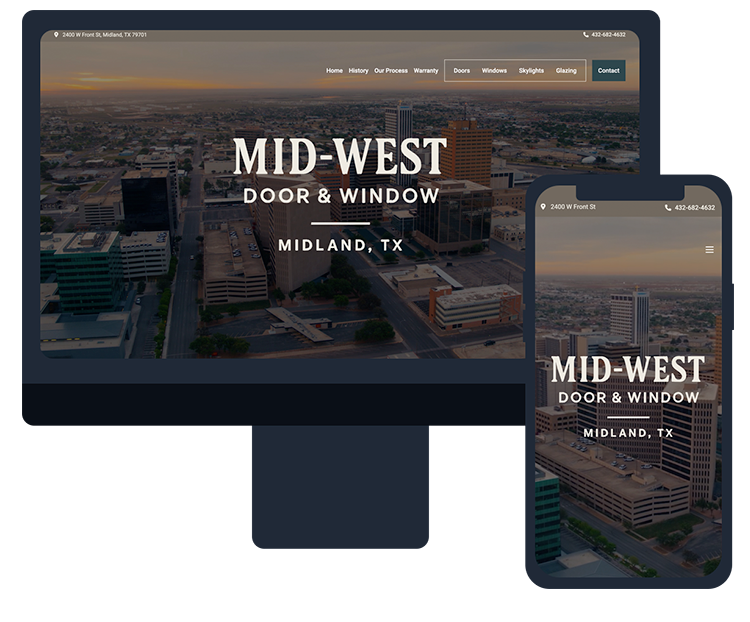 Website for Mid-West Door and Window